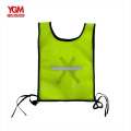 High visibility green security safety running vest